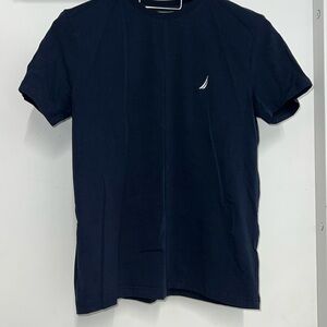 Nautica Medium Dark Navy Blue Crewneck w/White Embroidered Logo